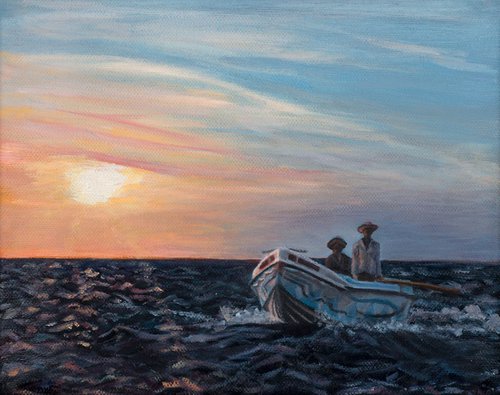 Fishermen's Dawn (I) by Diana Sandetskaya