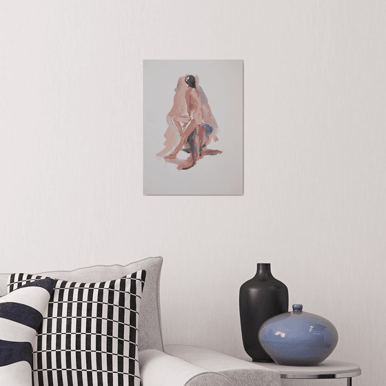 Seated female nude