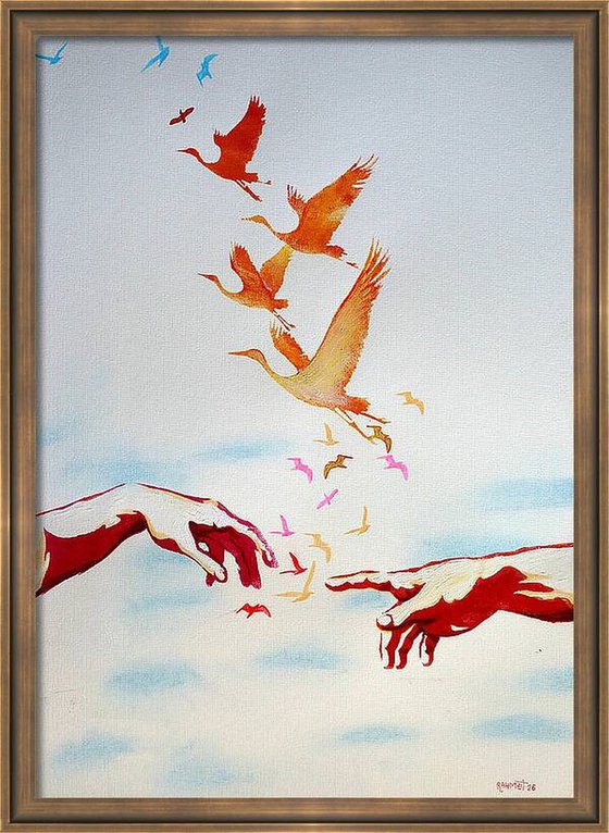 Fantasy with Flowers 335: paper 59x42cm