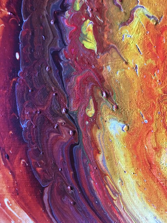 "Line In The Sand" - FREE USA SHIPPING - Original Abstract PMS Fluid Acrylic Painting - 36 x 18 inches