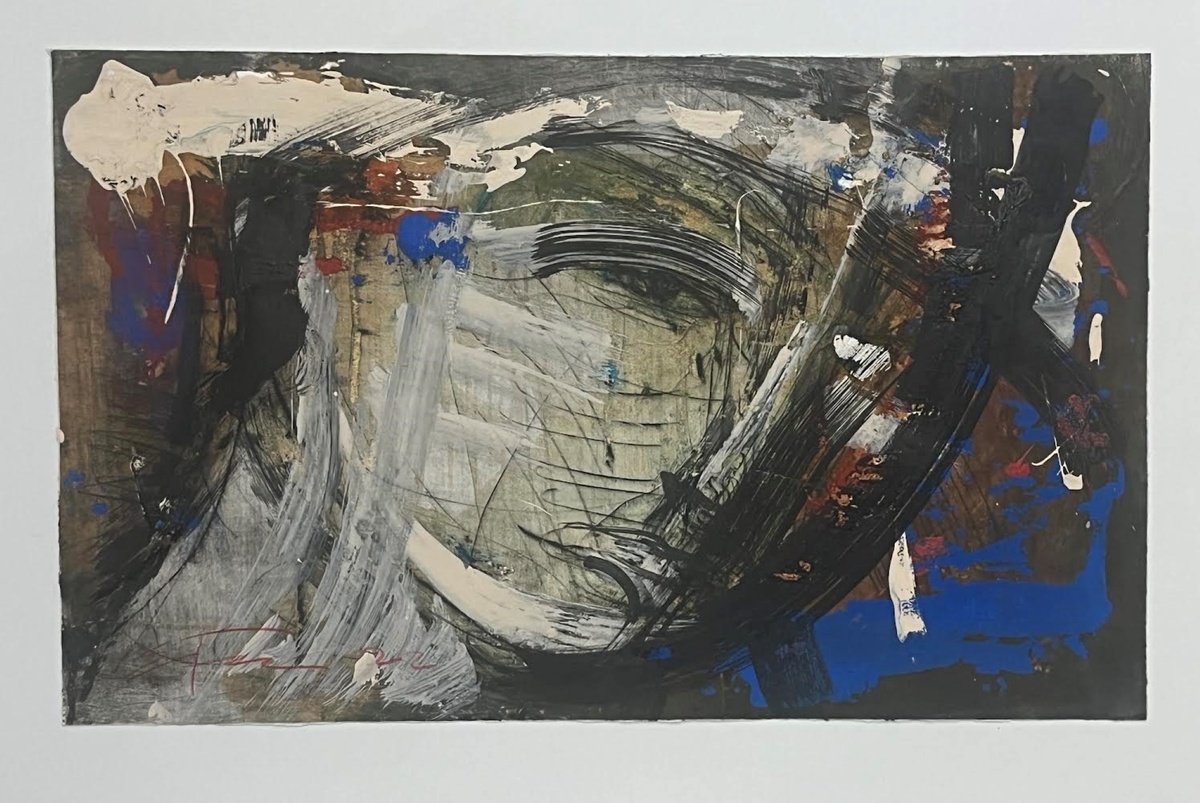 Expressive Portrait Painting By Eduard Belsky, 18 X 29, Tired Angel, Original Artwork