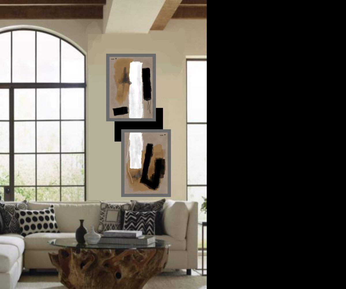 Impressionistic Abstract Painting By Joe Mcharg, 88 X 30, Abstract Connection #2, Original Artwork