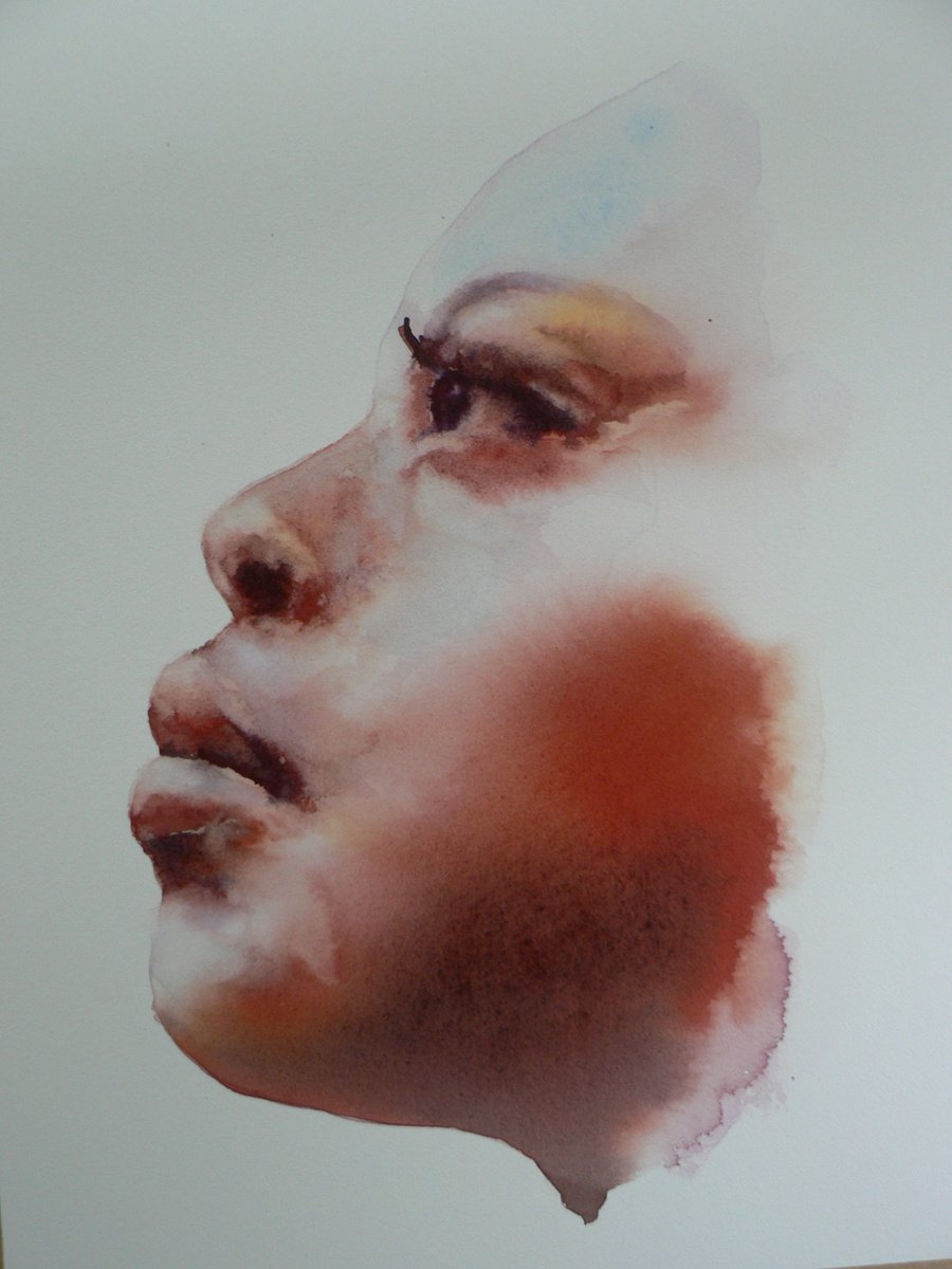 Headspace - Original Watercolour Portrait by Alison Fennell