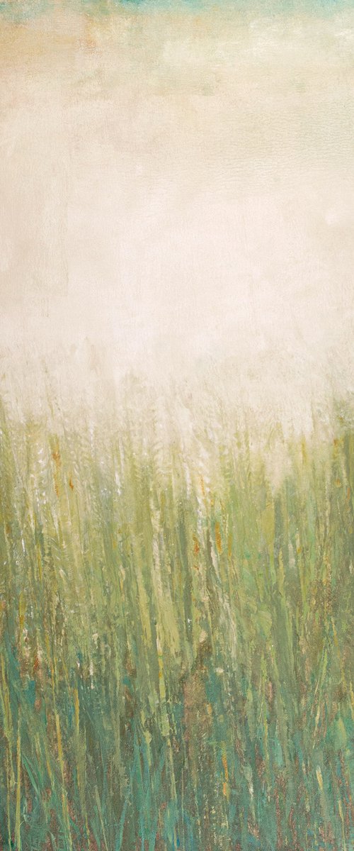 Green Field 211214, colorful abstract green texture by Don Bishop