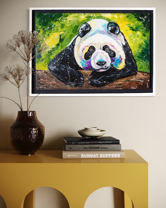 PANDA ( FRAMED 26''X19'' )