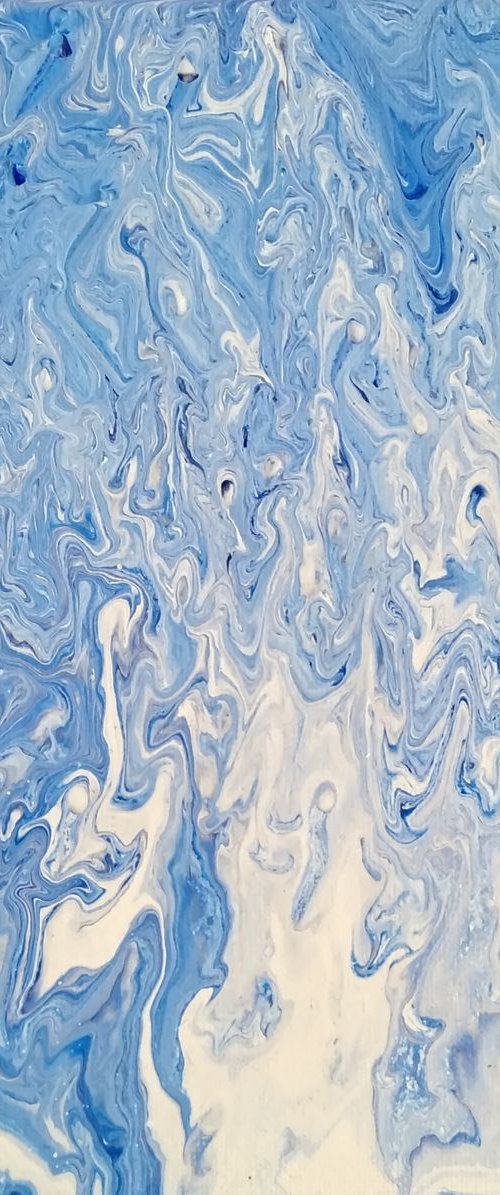 Abstract blue mineral by Isabelle Lucas