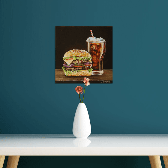 Burger Painting Realistic Art