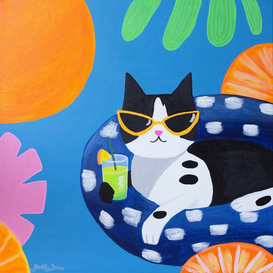 A cat on vacation