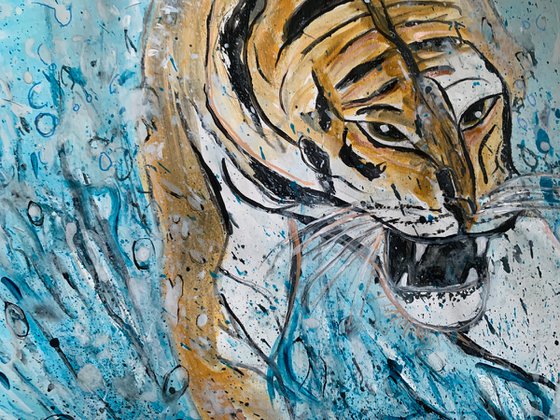 Underwater Animals Painting for Home Decor, Humour Art Decor, Artfinder Gift Ideas