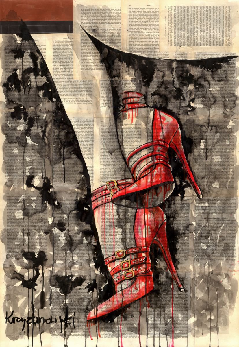 Red high heels by Krzyzanowski Art