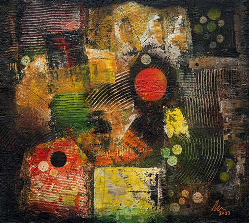 Abstract Painting: House of the Rising Sun by Peter Zelei