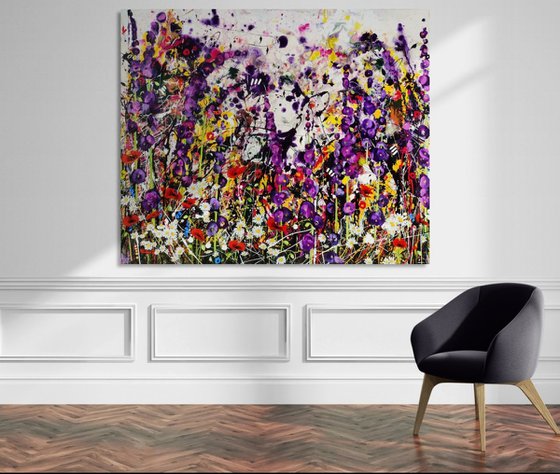 Indigo Entropy Floral Landscape