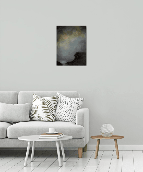 Home: Stormy Sky. Original Acrylic Painting on Canvas.