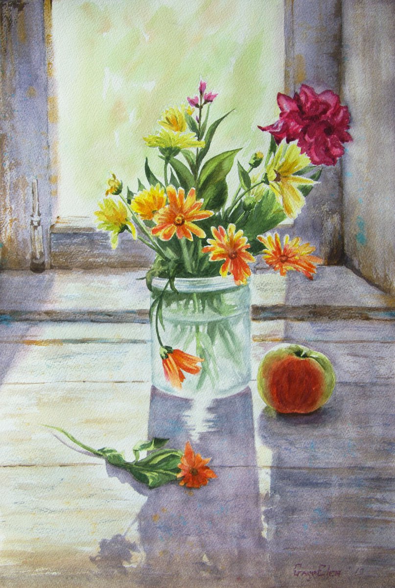 Yellow daisies by Elena Gaivoronskaia