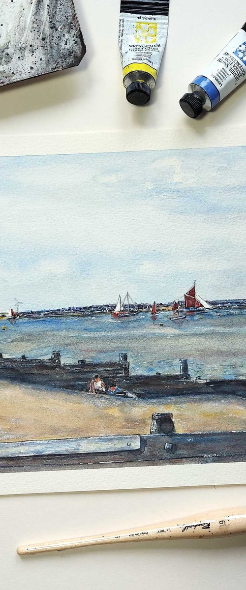 Thames Sailing Barges at Whitstable by Neil Wrynne