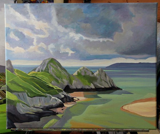 Brightening Up Over Three Cliffs