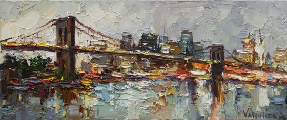 Brooklyn Bridge - New York City - Original oil painting