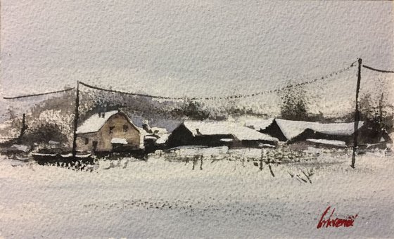 Winter landscape scene (II)