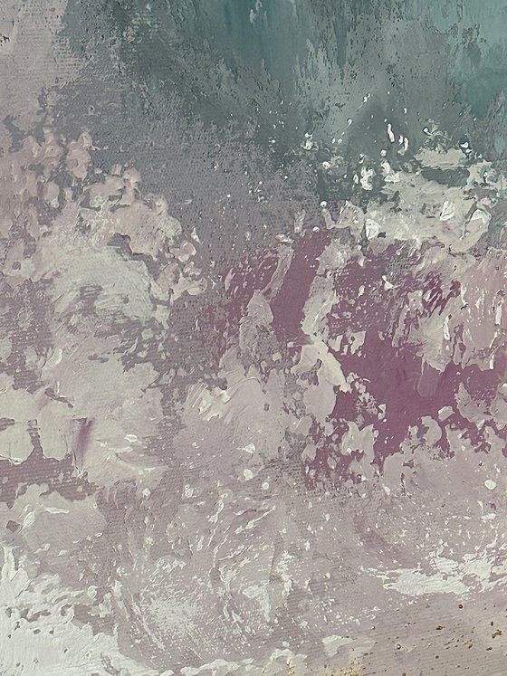 Golden Break of Dawn-blue pink wall art