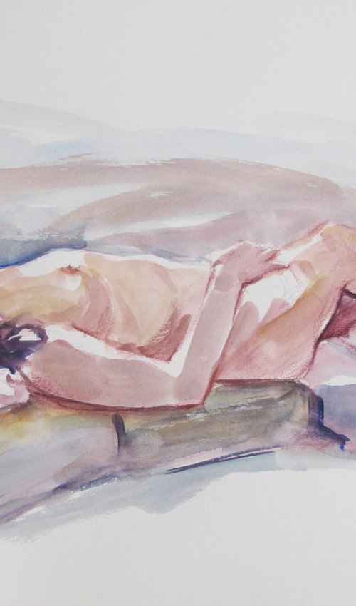 Reclining female nude by Rory O’Neill