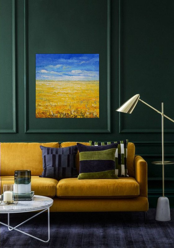 Yellow Field 80x80cm