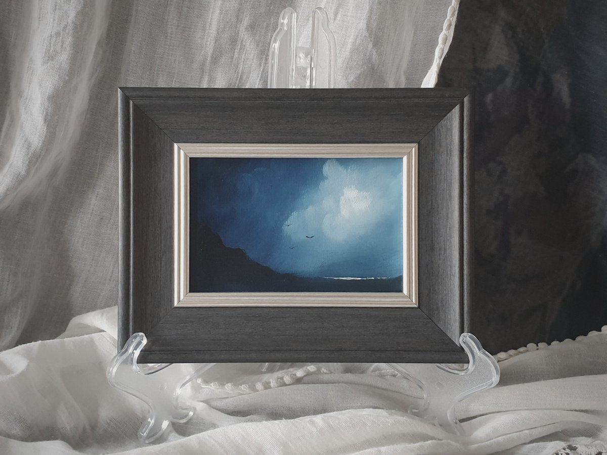Moonstone Series - Barra, abstract seascape by Ellisa Hague
