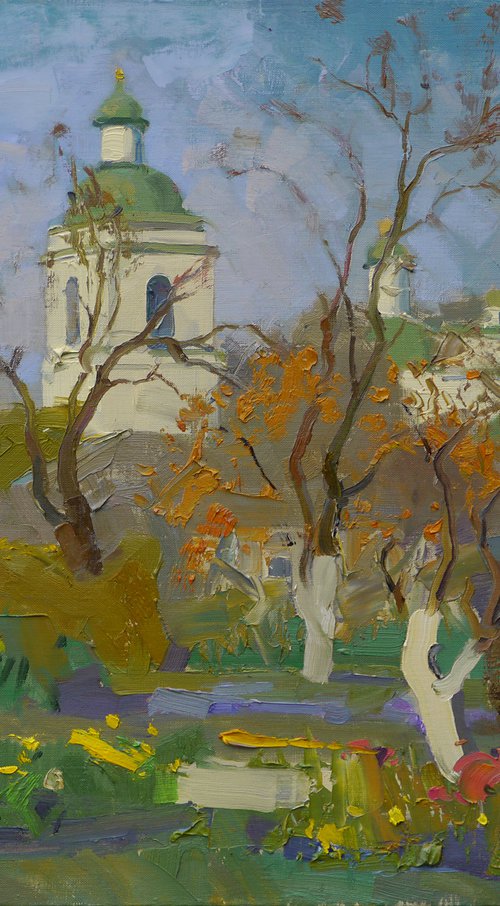 Kazan Church in the fall by Victor Onyshchenko