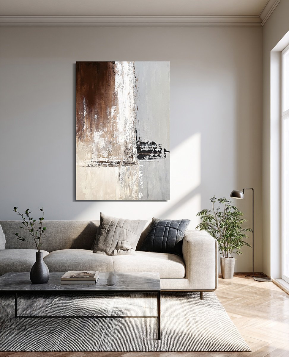 Silent Horizons, Earthy Browns By Tatiana Malinovscaia, 31 X 47, Artwork For Sale On Artfinder