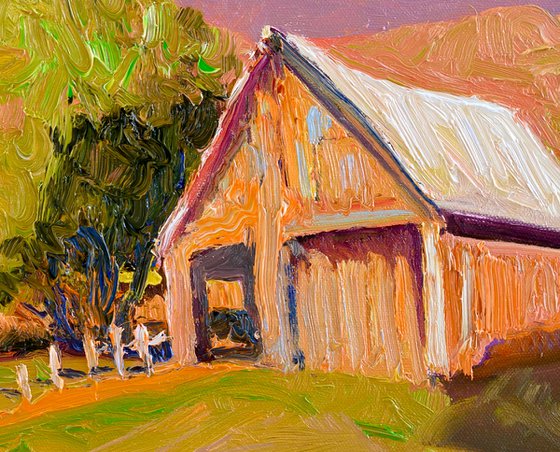 Old Barn. Evening