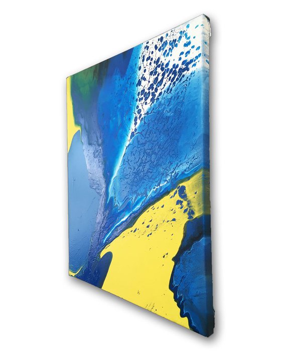 "Cold Fusion" - FREE USA SHIPPING - Original Abstract PMS Acrylic Painting - 16 x 20 inches