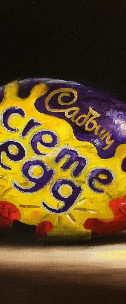 Creme Egg chocolate still life by Jane Palmer Art