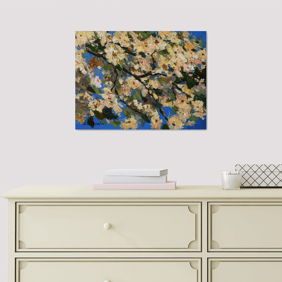 Blooming Branches - floral acrylic painting