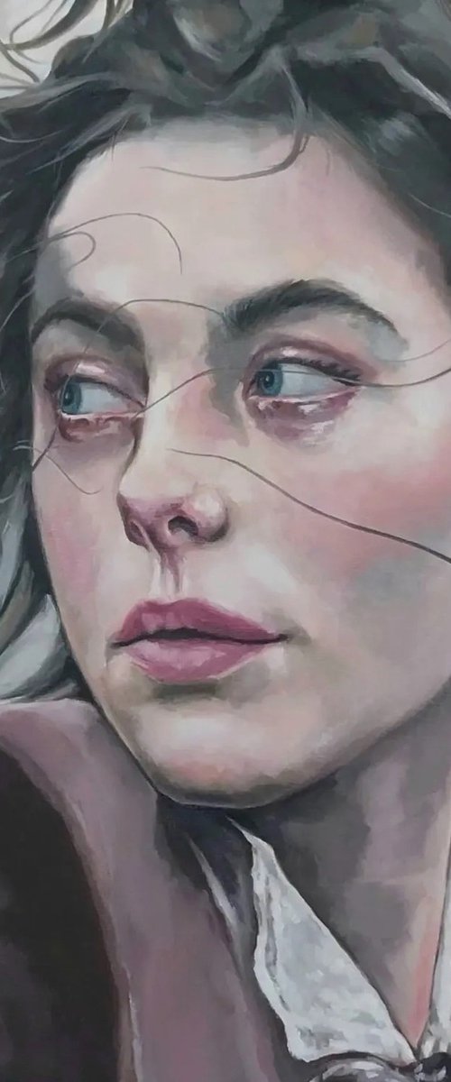 Girl(Oil painting) by Burcu Akarcay