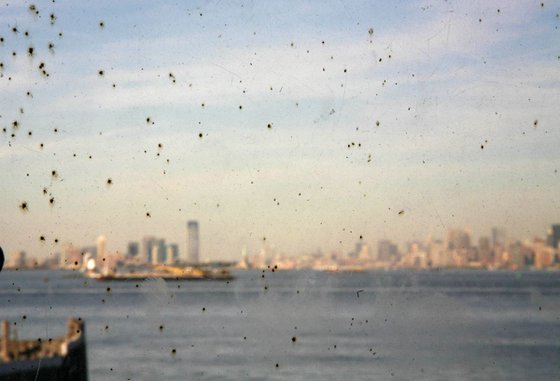 Rusty window,  New York Ferry