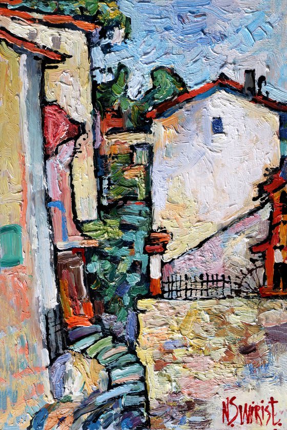 Street in Menton. France.