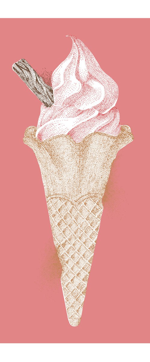 99p - Ice cream Illustration by Kelsey Emblow