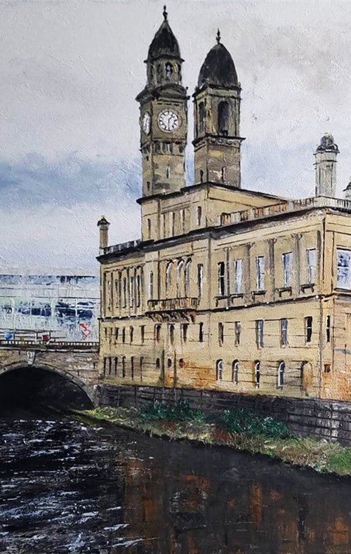 Paisley Town Hall Original Acrylics Painting Scotland by Stephen Murray