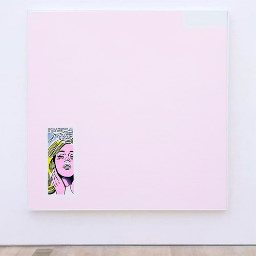 Prisoner of Love (Pink abstract Popart painting) by SUPER POP BOY