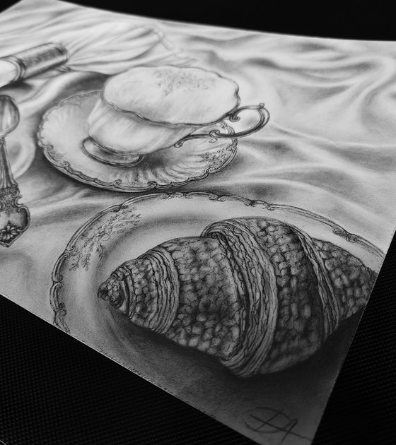 Elegant French Breakfast Still Life
