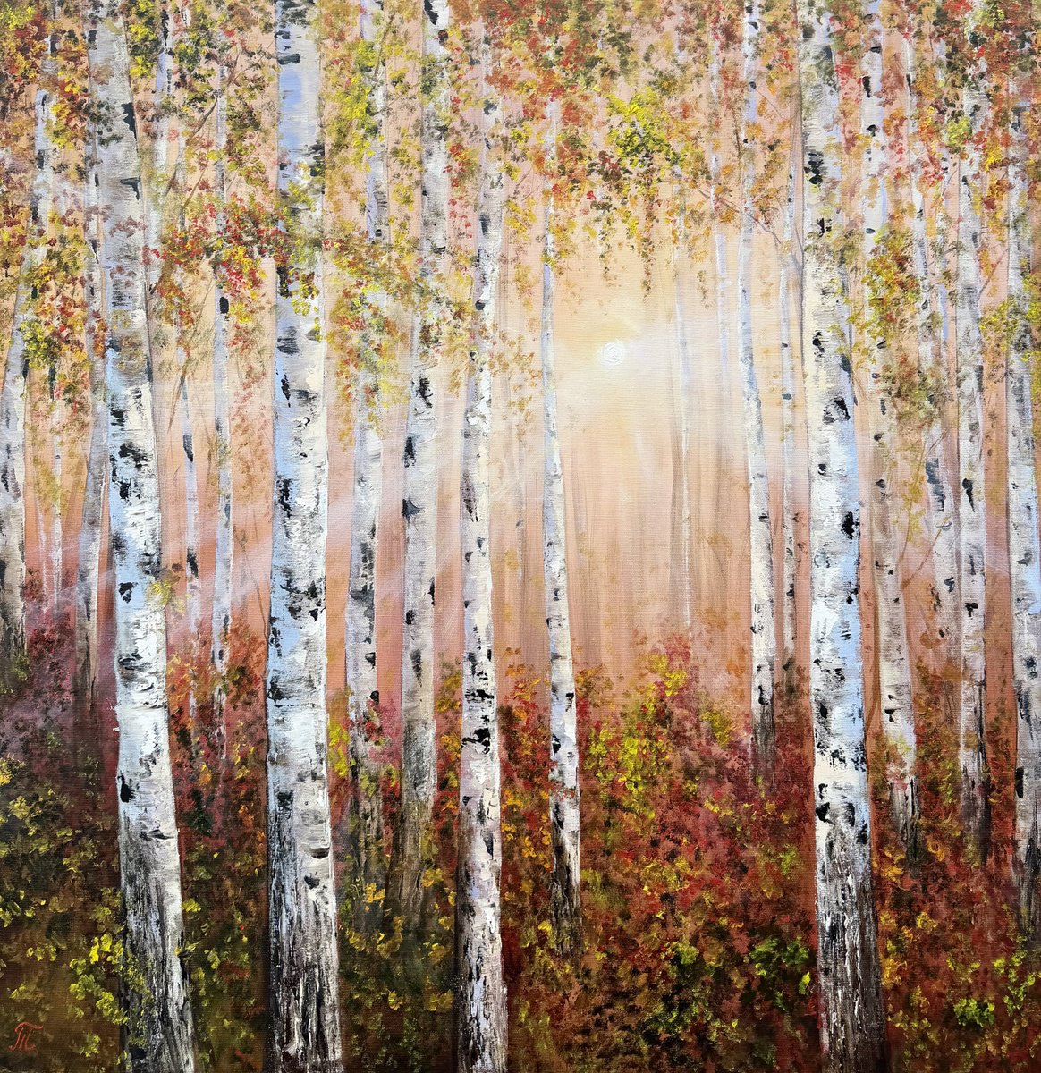 Bright Forest By Tanja Frost, 31 X 31, Artwork For Sale On Artfinder
