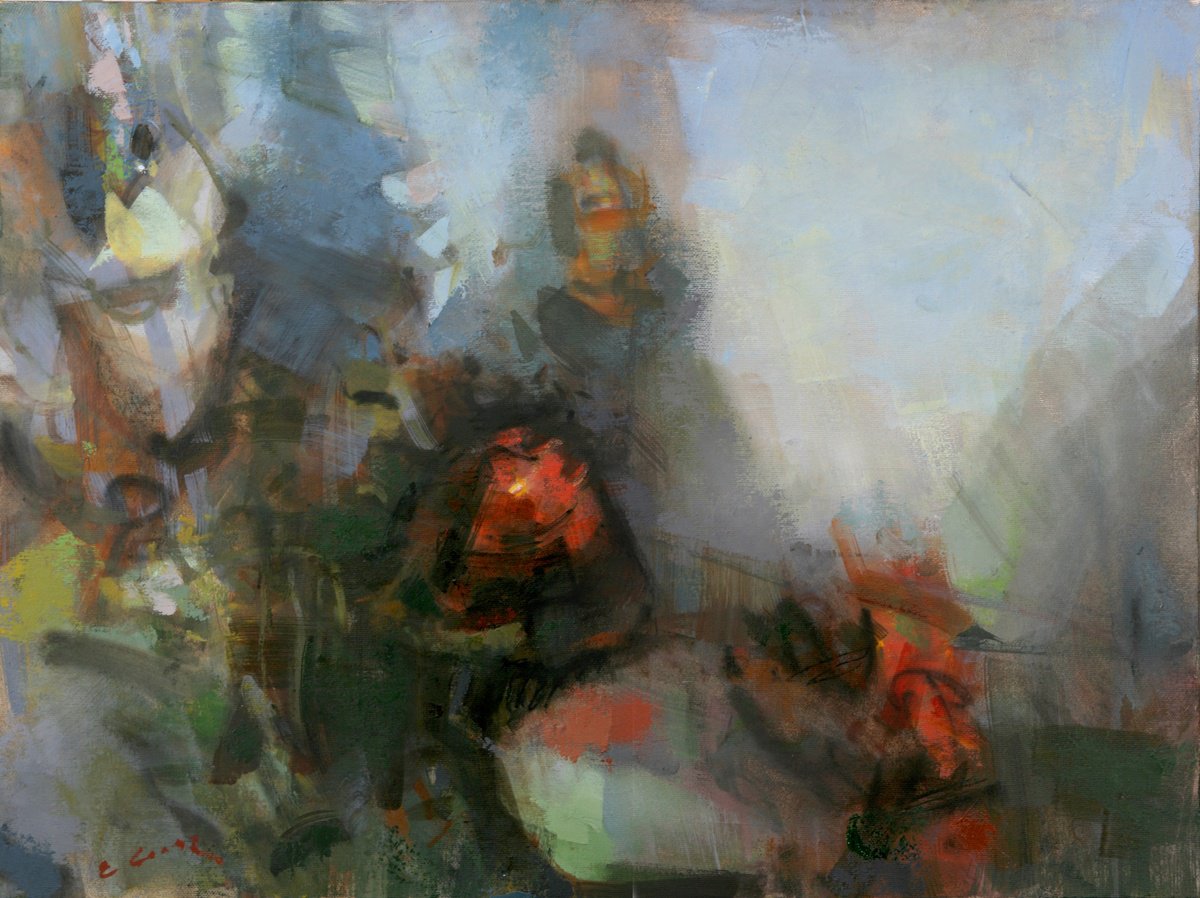 Expressive Oil Painting , Shades Of Beauty By Eugene Segal, 31 X 24, Artwork For Sale On Artfinder