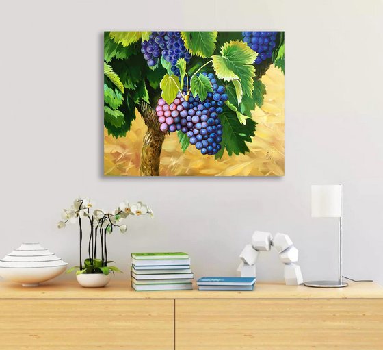 Bunches of grapes