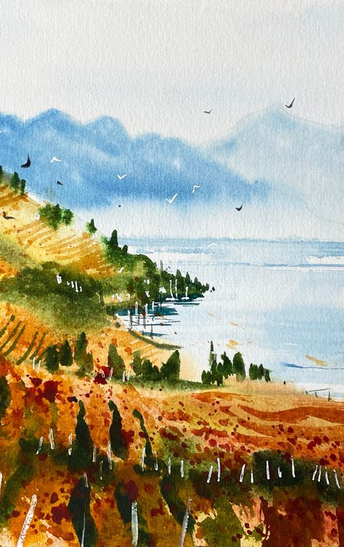 Autumn sketch in Lavaux II by Ksenia Astakhova