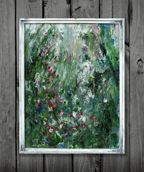 Beautiful Meadow - Framed Floral Painting by Kathy Morton Stanion by Kathy Morton Stanion