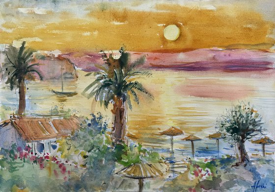 Elea beach Sunrise Corfu