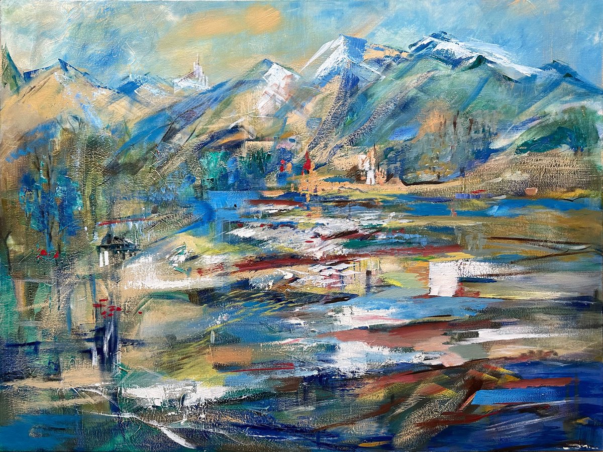 Lake and mountains by Irina Shmeleva