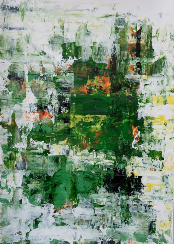GREEN DREAM MODERN ABSTRACT PAINTING #1