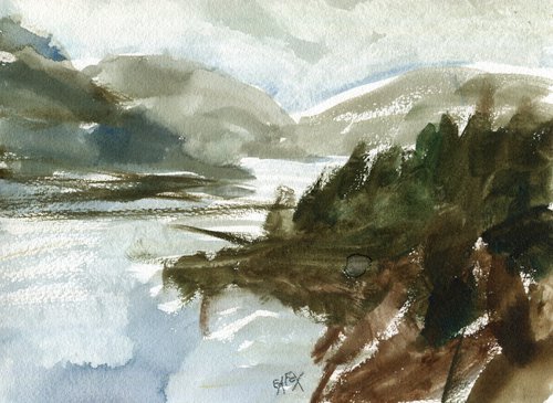 Misty Lake by Elizabeth Anne Fox