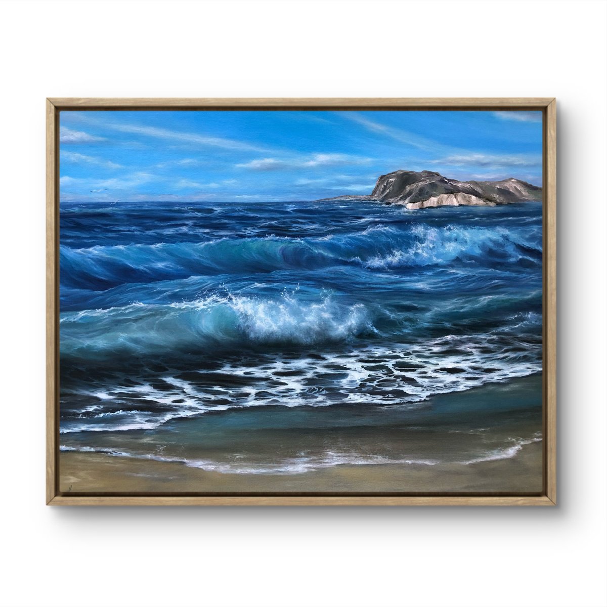 Photorealistic Landscape Oil Painting By Alesia Yeremeyeva, 32 X 26, Secret Getaway, Original Artwork