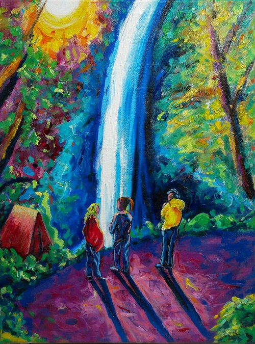 Les trois soeurs à la cascade by Lionel Le Jeune